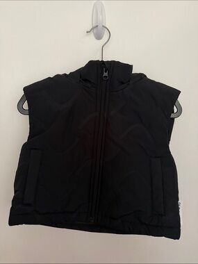 Old Navy Cropped Puffer Vest with Hood